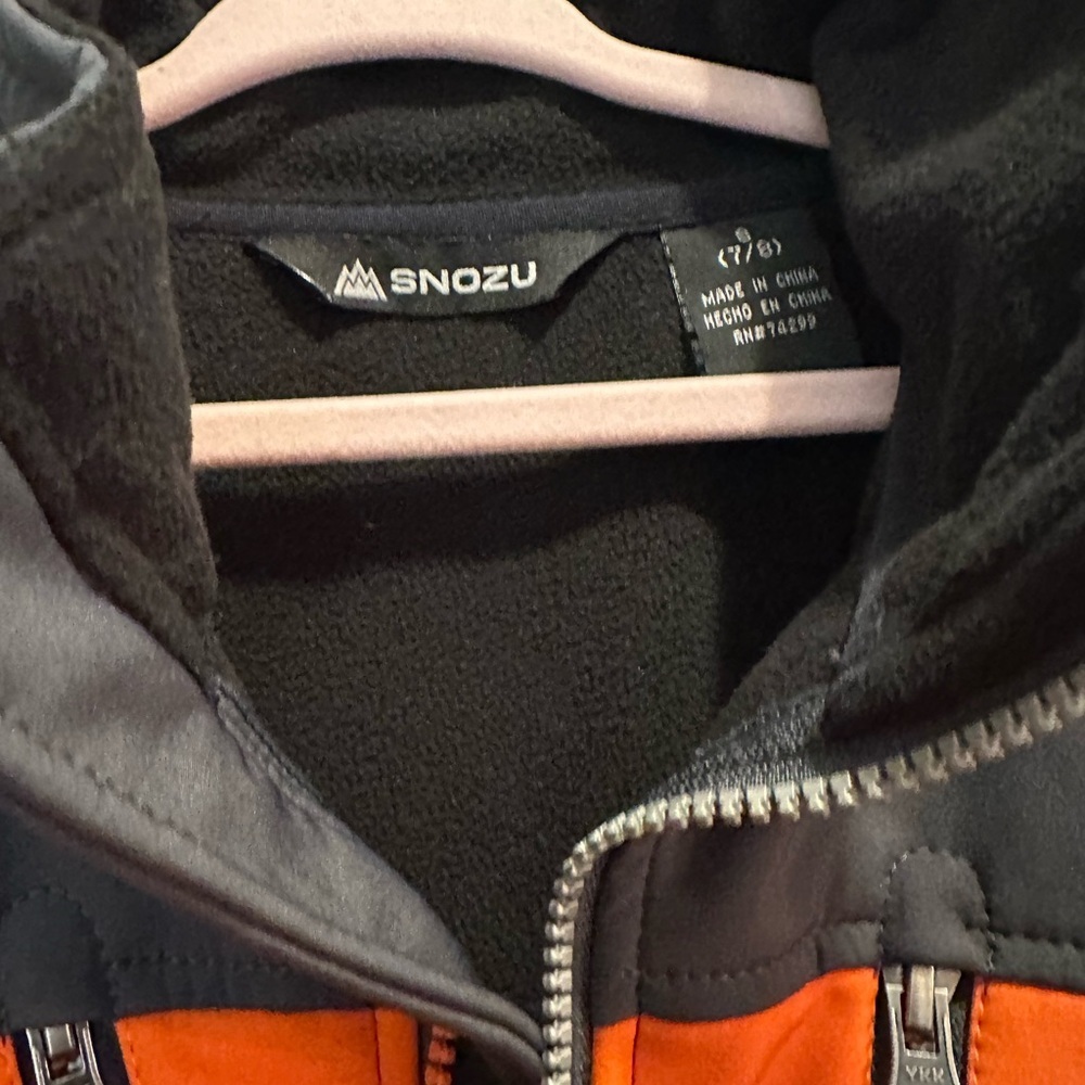 Snozu Vibrant Orange and Charcoal Jacket - Picture 2 of 7
